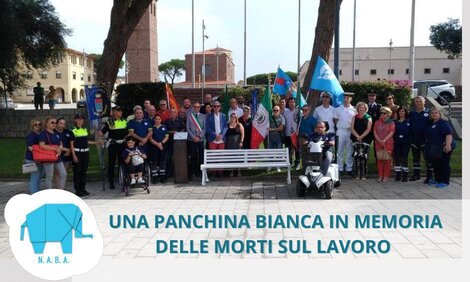 Una Panchina Bianca in memoria delle morti sul lavoro